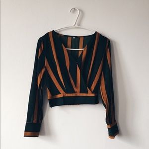 Zaful Tops - Stripped Crop Top Long Sleeve Zaful Tops - Stripped Crop Top Long Sleeve